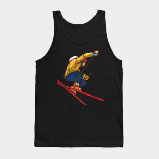 Vintage Skiing Apparel - Skiing Skier Ski Tank Top